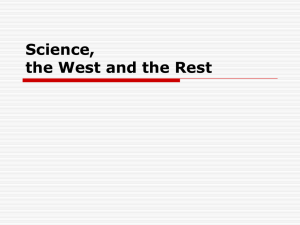 Science, the West and the Rest