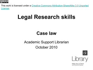 LO49LegalResearchCaseLaw - LSE Learning Resources Online