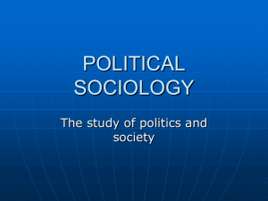 POLITICAL SOCIOLOGY