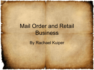Mail Order and Retail Business by Rachael
