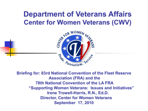 Center for Women Veterans - Fleet Reserve Association