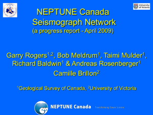 Seismograph Network Progress Report