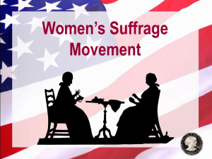 Women`s Suffrage