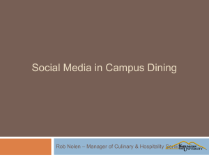 Social Media in Campus Dining