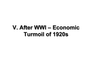 Post WWI Development