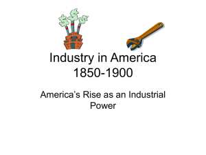 Industry in America 1870-1900