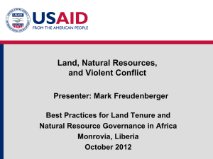 Module 2: Land NR and Conflict - Land Tenure and Property Rights