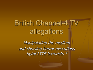 Channel-4 TV allegations against SL Army - dh