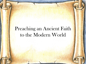 Gospel preaching: Ways to communicate the ancient faith