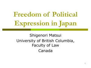 Freedom of Political Expression in Japan