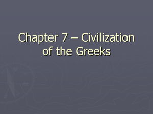 Chapter 4 – Civilization of the Greeks powerpoint