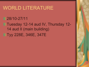 World Literature II - Matskut