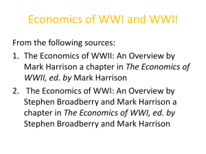 Economics of WWI and WWII