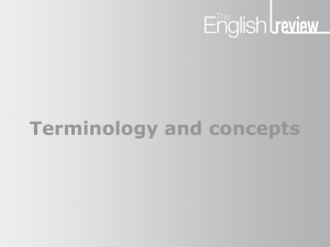 Terminology and concepts
