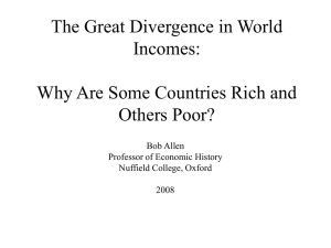 The Great Divergence in World Incomes: Why Are