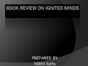 BOOK REVIEW ON IGNITED MINDS