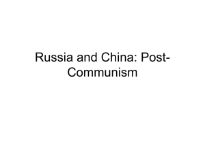 Russia and China: Post