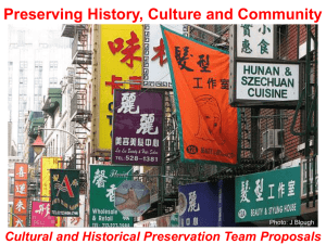 Cultural and Historical Preservation