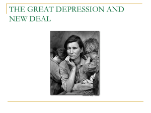 THE GREAT DEPRESSION AND NEW DEAL