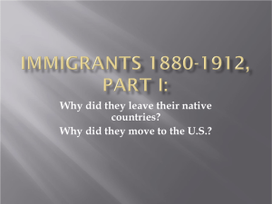Immigration 1880-1900