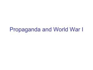 9- Propaganda and World War I