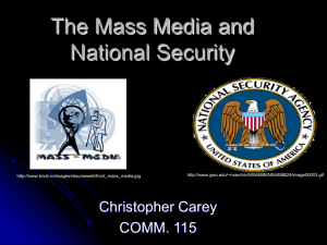 The Mass Media and National Security