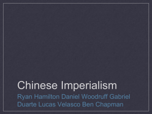 Chinese Imperialism - AP European History at University High School