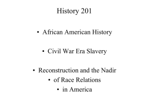 Civil War Era Slavery