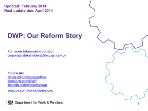 DWP Our Reform Story presentation