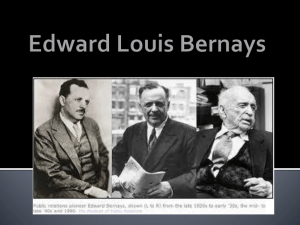 Edward Bernays - Public Relations 2013