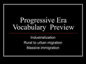 Progressive Era Vocabulary Preview
