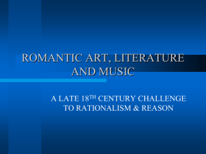 ROMANTIC ART & LITERATURE - Hinsdale Central High School