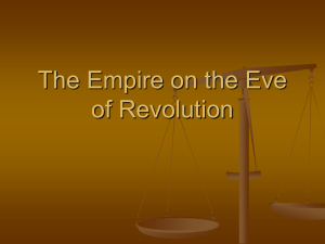 The Empire on the Eve of Revolution