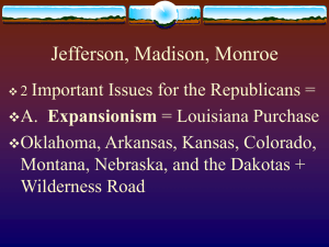Jefferson, Madison, Monroepresidency