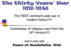 The Thirty Years` War 1618-1648