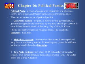 Chapter 16: Political Parties
