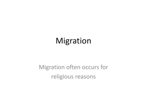Migration- The Pilgrims Quakers and Puritans