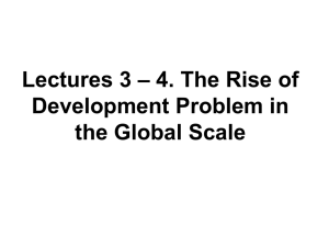 Lecture-3-4 - The Rise of Development Problem