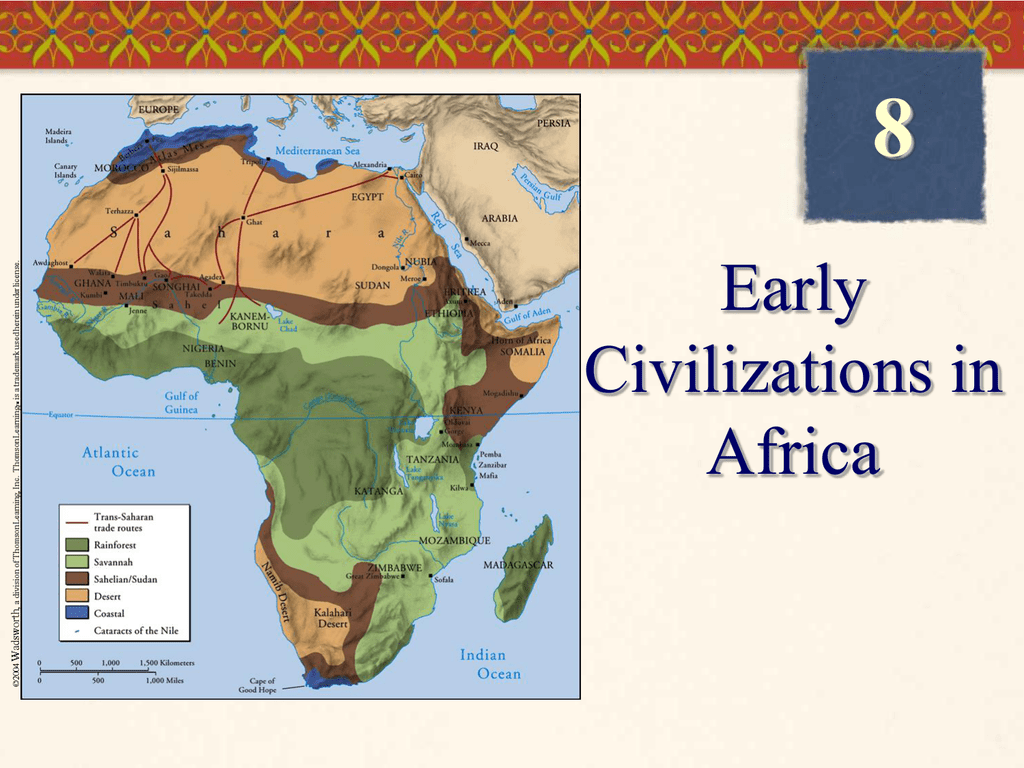 Ancient Civilization In Africa Worksheet Map