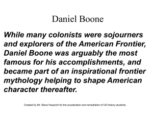 Daniel Boone A Common Man