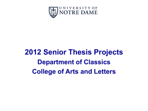 2011 Senior Thesis Projects