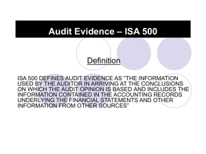 Audit Evidence - ISA 500 Vintoria Bernard