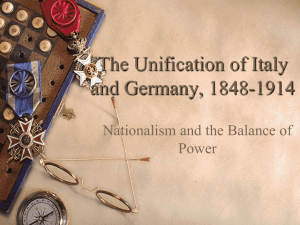 The Unification of Italy and Germany, 1848-1914
