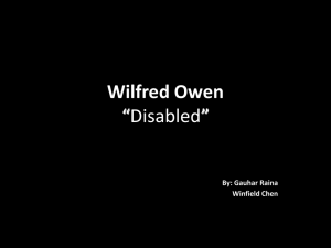 Wilfred Owen`s Dsiabled