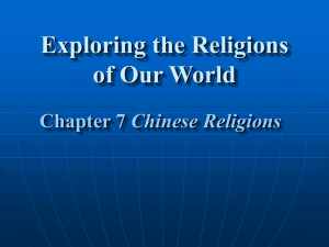 Chapter 7 Chinese Religions History