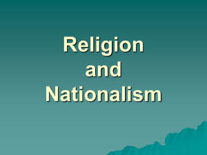 Religion and Nationalism