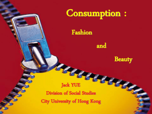 Consumption : - City University of Hong Kong
