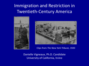 11.11.1 - Immigration and Restriction in Twentieth Century America