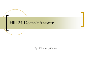 PowerPoint Presentation - Hill 24 Doesn`t Answer