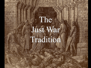 Just War Tradition - University of South Alabama